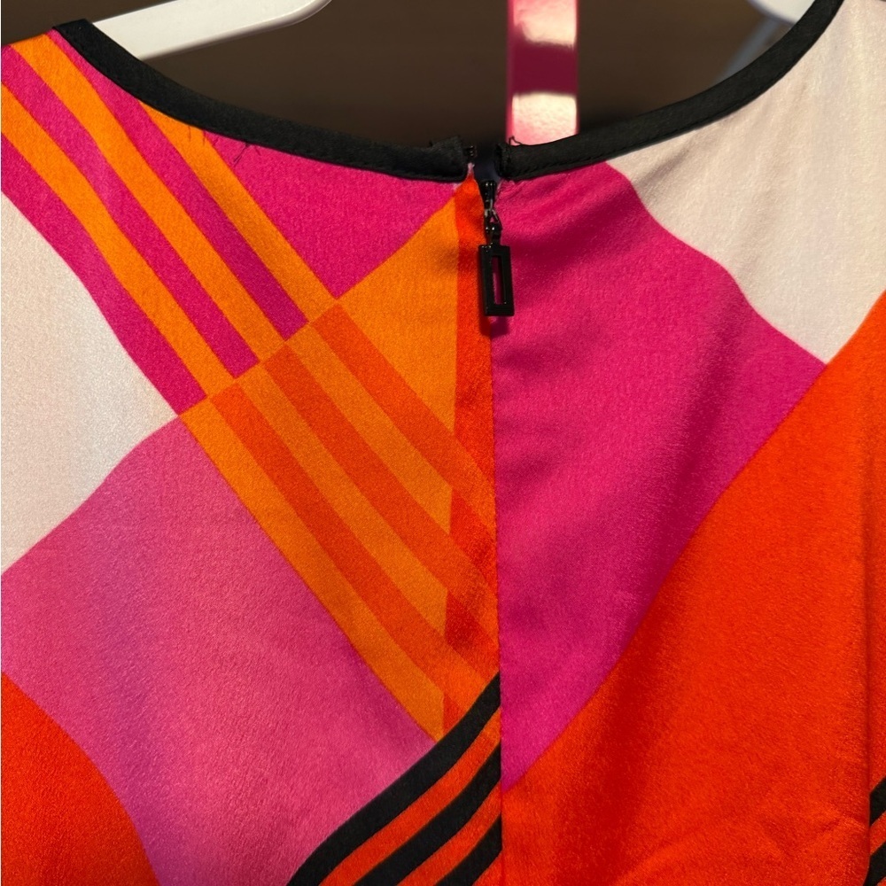 Karl Lagerfeld Pink and Orange Midi Dress NWT size 10 - Picture 5 of 9